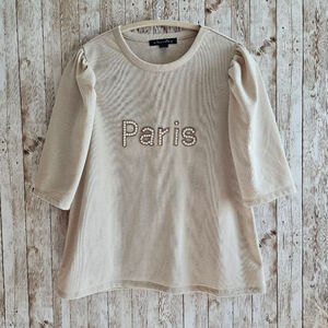 Women's A. Love Story Beige Paris Top - Size M